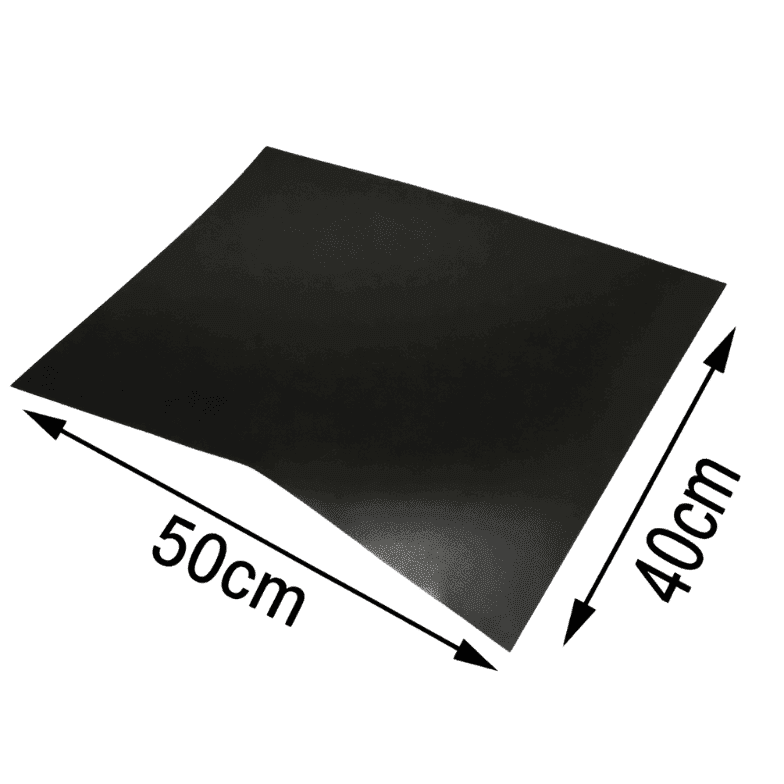 Feuille de téflon noire de 50 x 40 cm