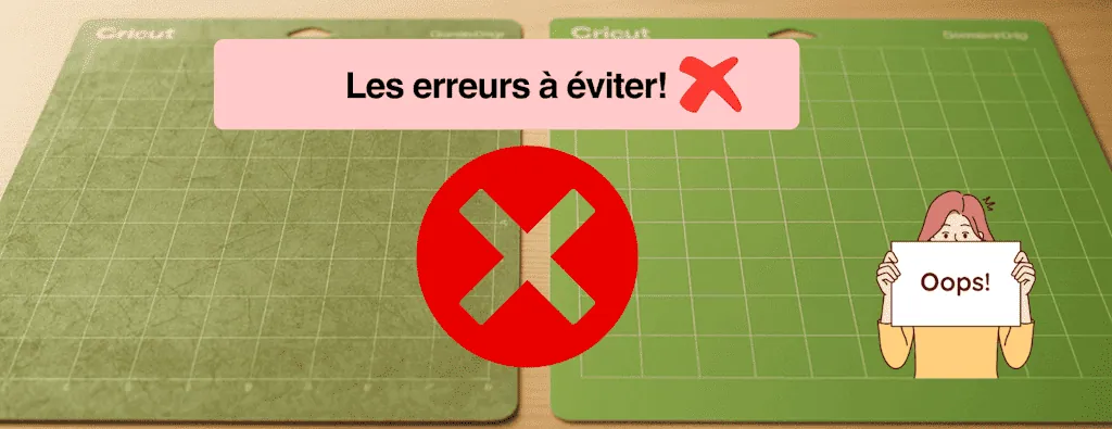 erreur à ne pas faire pour nettoyer son tapis de découpe Cricut