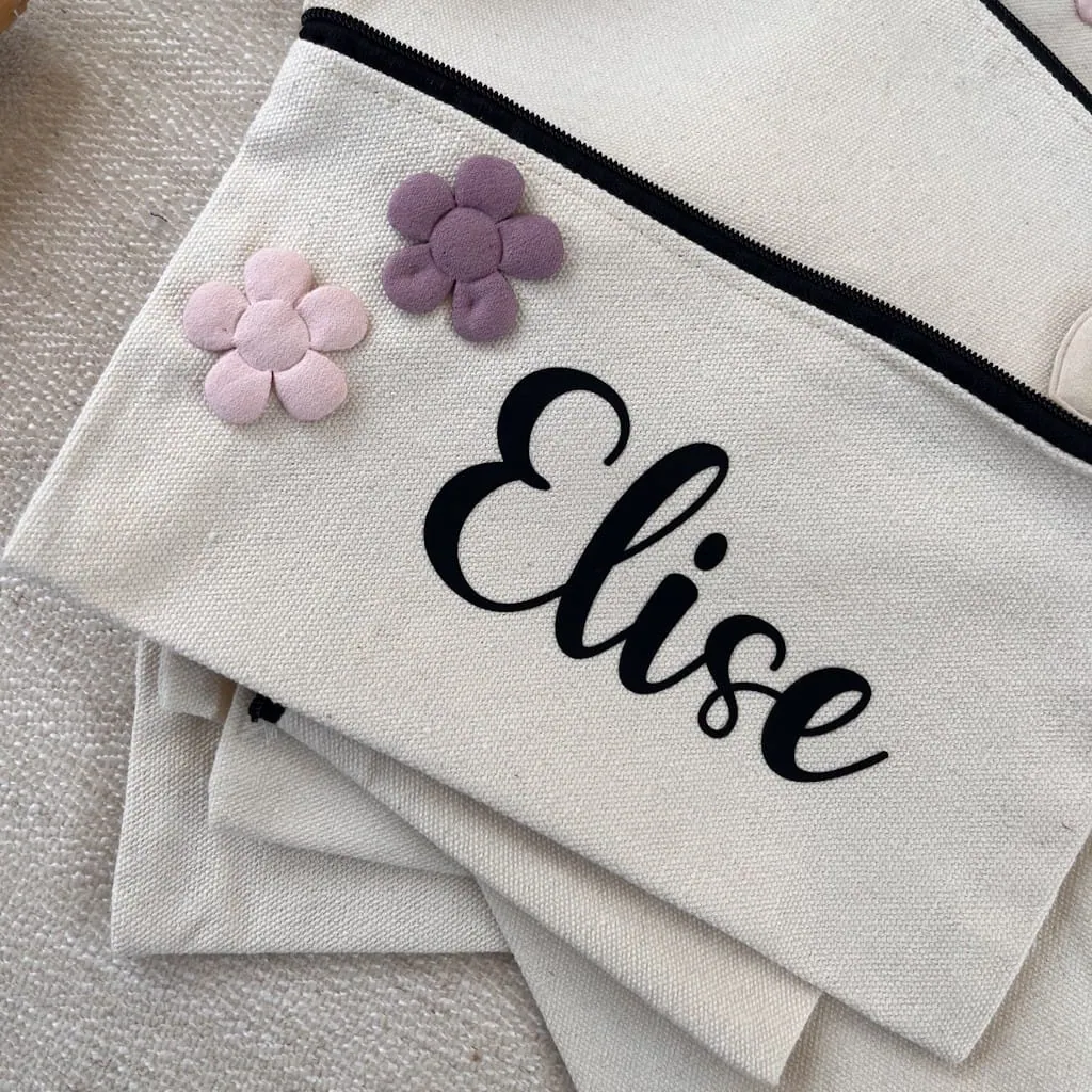 trousse personnalisée avec du flex thermocollant