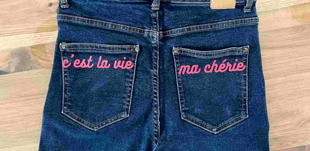 Customisation jean poches