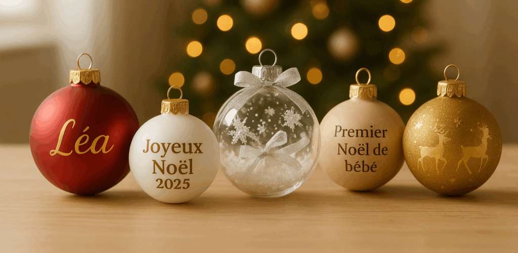 personnalise une boule de noël