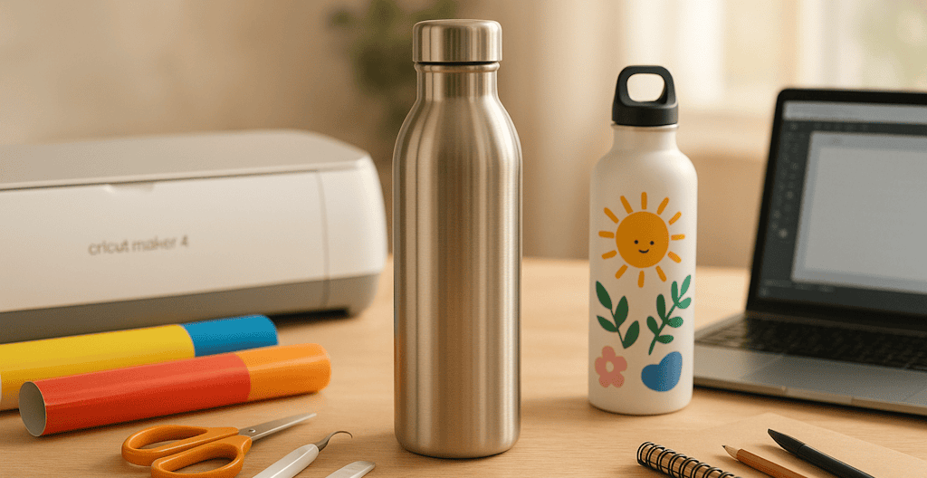 gourde personnalisée à la Cricut