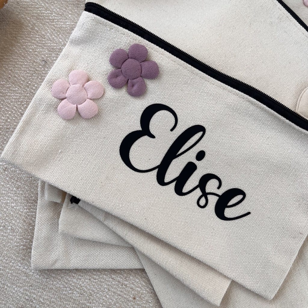 trousse personnalisée avec du flex thermocollant