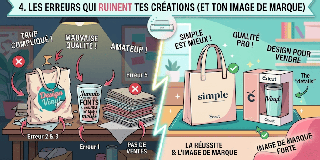 erreurs à éviter avec la cricut